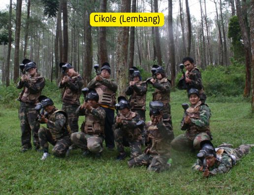Foto Paintball di Cikole Lembang bersama peserta iOutbound